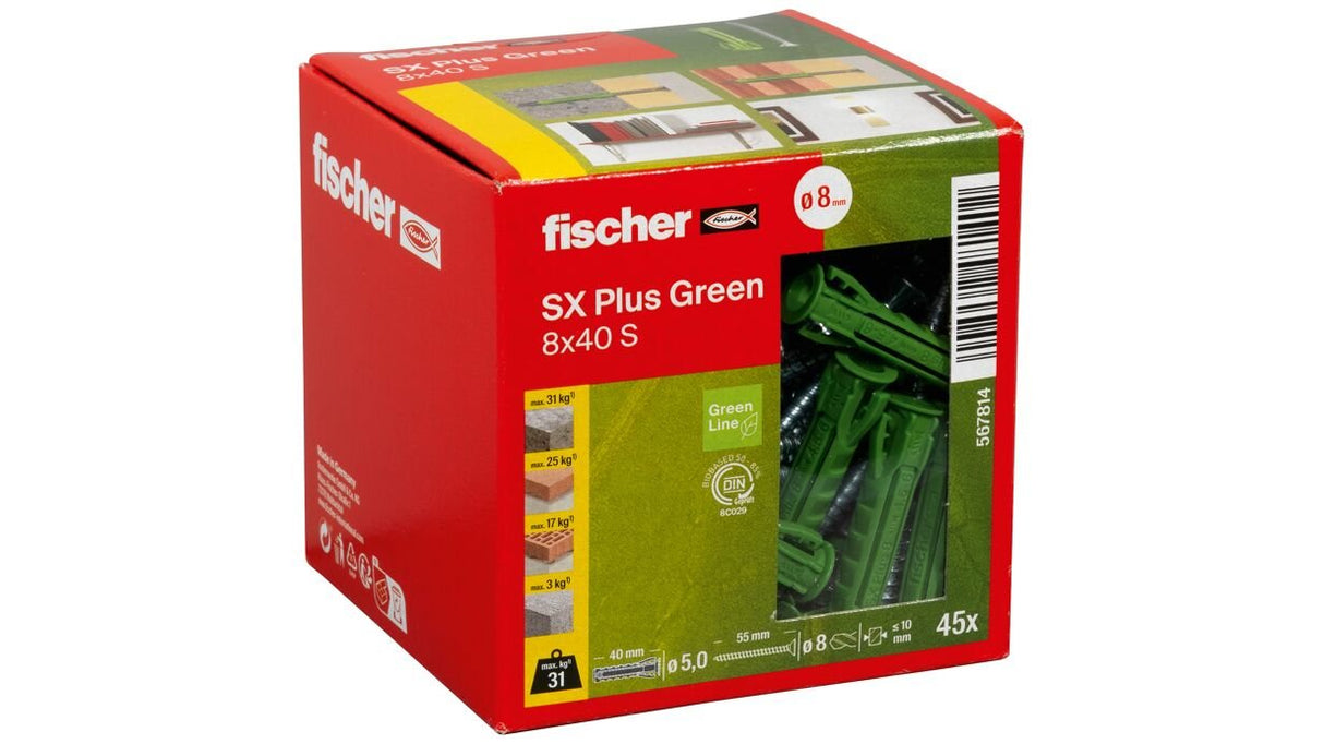 Fischer Dübel Sx Plus Green 8x40 S
