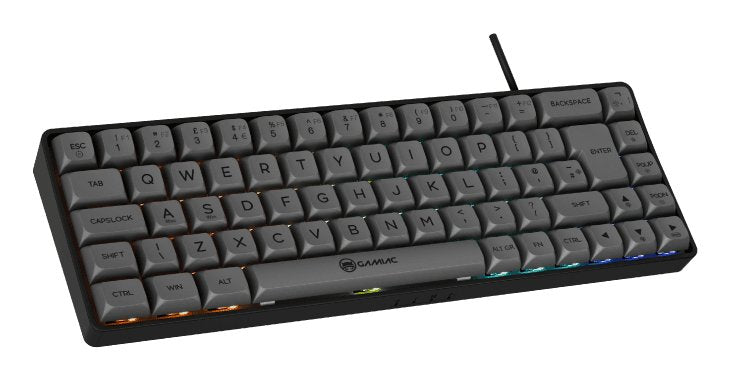 Teclado Mecánico Gamiac Tkl Rgb69g Sf Kailh Blue Negro/Cinz