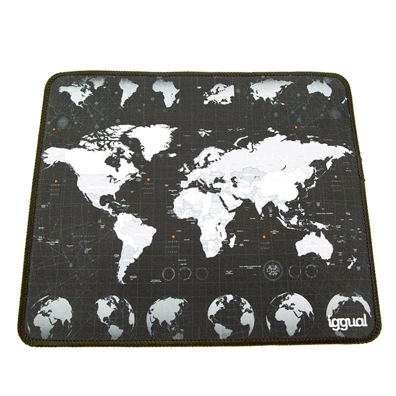 Iggual Alfombrilla Mapamundi Ratón 30x25 Cm