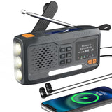Radio Extralink Radio De Emergencia Bluetooth Solar Con Manivela Dinamo Powerbank 4000mah Con