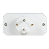 Logilink Adapter With 2 Euro + 1x Safety Socket, Blanco