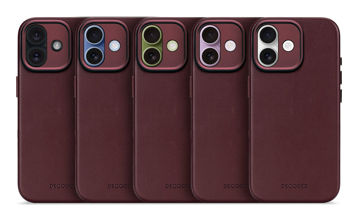 Decoded Leather Backcover Iphone 17 Dark Ruby