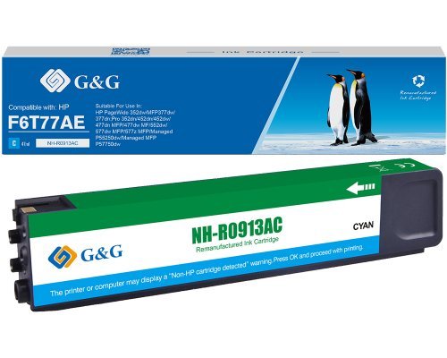 G&G Tintencartucho Compatible Con Hp 913a F6t77ae Cyan
