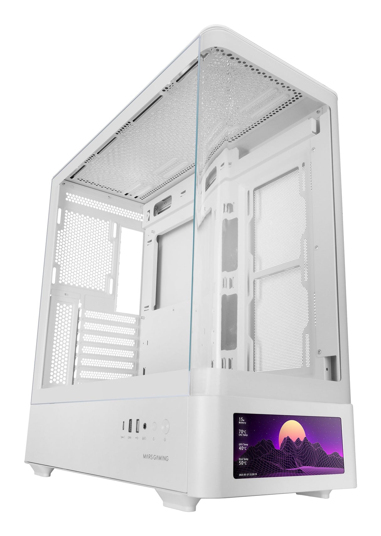 EAN 8435693112716 - Mars Gaming MCLCDPROW carcasa de ordenador Midi Tower Blanco imagen 3