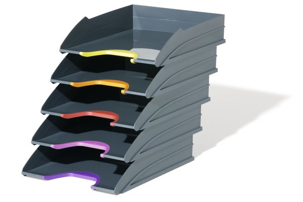 Bandejas Para Cartas Durable Varicolor 5 Compartimentos Antracita Coloreado