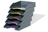Bandejas Para Cartas Durable Varicolor 5 Compartimentos Antracita Coloreado