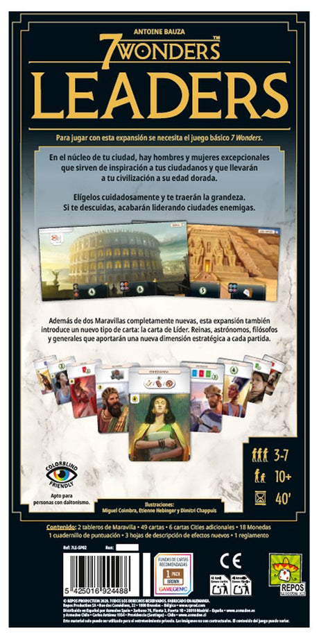 EAN 5425016924488 - Asmodee 7 Wonders : Leaders 7 Wonders: Leaders 40 min Expansión de juego de mesa Estrategia imagen 4