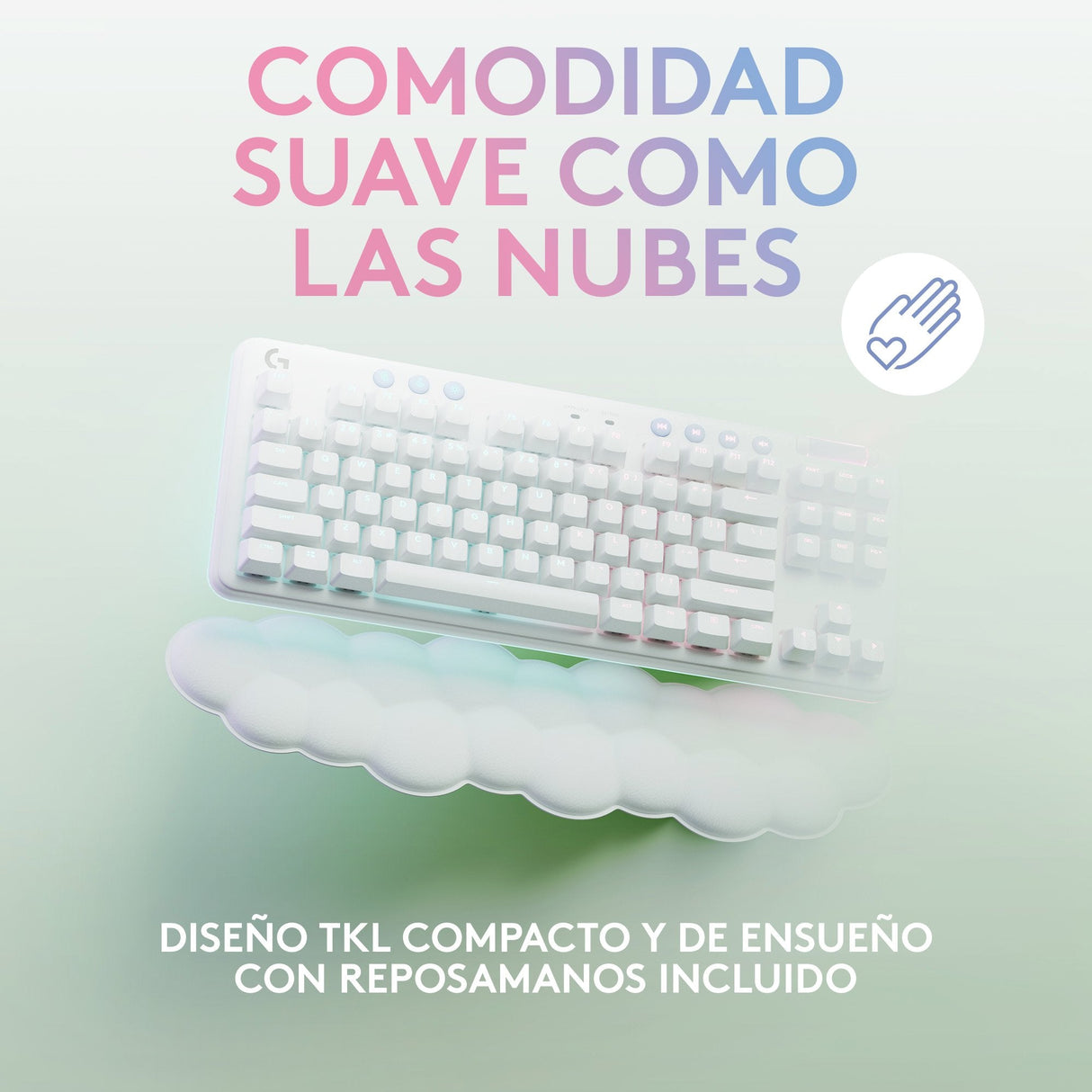 Logitech G G715 Teclado Sin Teclado Numérico Retroiluminación Bluetooth 2.4 Ghz Qwerty Español Interruptor: Tactile Blanco