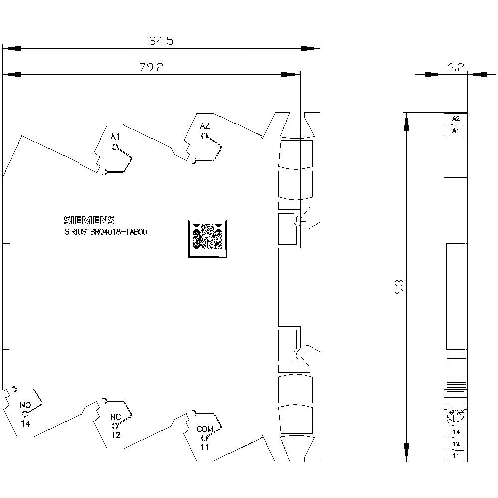 Siemens Ausgangskoppler 3rq4018-1ab00 Ac Dc 24v 1weschraubanschluss