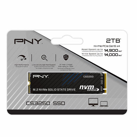 EAN 4718006459833 - PNY CS3250 2 TB M.2 PCI Express 5.0 NVMe 3D NAND imagen 2