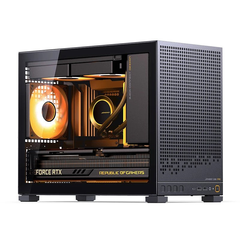 Jonsbo D32 Pro Negro Pc-Gehäuse, Mini-Gehäuse, Matx, Tempered Glass - Schwarz