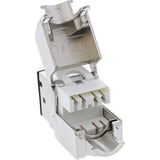 8 Piezas Pack Jack Inline Keystone Rj45, Blindado, Cat.6a, Negro