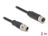 Delock 80861 Cable M12 Codificado X 8 Pin Macho A Hembra Pvc 2 M