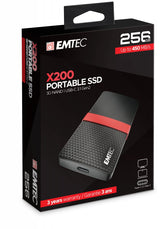 Disco Externo Ssd Emtec 256gb 3.1 Gen2 X200 Portable Retail
