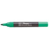 Sharpie Marcador Permanente Verde M15 Punta Redonda -12u-