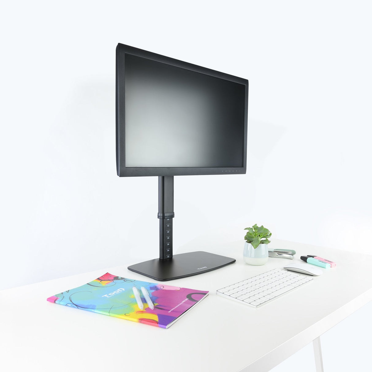 Tooq Soporte De Mesa Para Monitor De 17"-27" - Gestion De Cables - Peso Max 6kg - Vesa 100x100mm - Negro