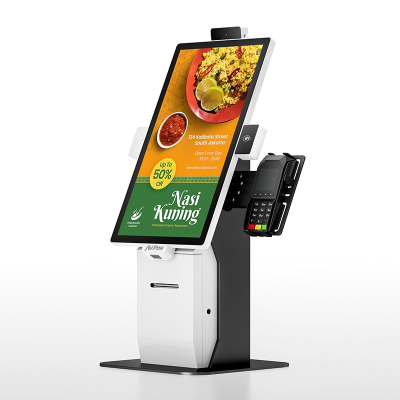 Avpos Kiosko Autoservicio Sobremesa Dk22 - 22 Pulgadas Tactil - I3 10th - 8gb Memoria - Ssd 256gb - Escaner 2d -