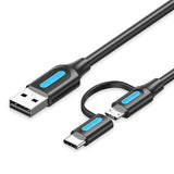EAN 6922794753037 - Vention CQDBF cable USB USB 2.0 1 m USB A USB C/Micro-USB B 0,48 Gbit/s Negro imagen 1