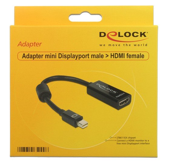 EAN 4043619650996 - DeLOCK Adapter mini Displayport / HDMI 0,18 m HDMI tipo A (Estándar) Negro imagen 2