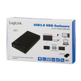 Logilink Caja Externa Hdd 3.5 Usb 3.0 Sata Sin Tornillos Negro Ua0276