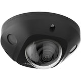 Cámara Minidomo Ip 4mp 2.8 Mm Acusense Ir30 Mic Wdr120 E/S Audio Alarma Ip67 Funciones Inteligentes Black Hikvision