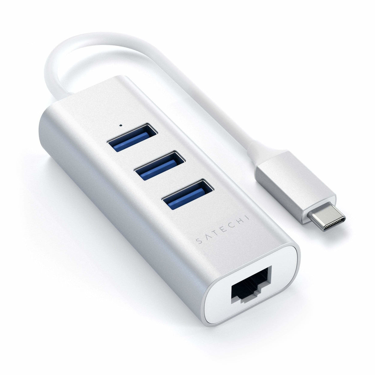 Satechi Aluminium 2 W 1 - Usb-C (3x Usb-A, Ethernet) (Srebrny)