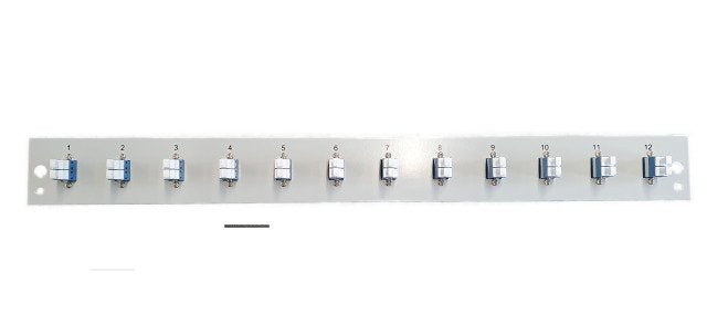Efb Bestckte Frontblende Mit 12 X Lc Duplex Kupplung Om3, Grau