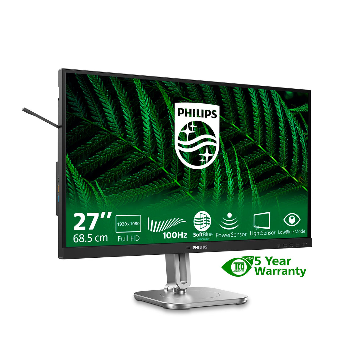 EAN 8721038001761 - Philips 5000 series 27B2G5200/00 pantalla para PC 68,6 cm (27") 1920 x 1080 Pixeles Full HD LCD Antracita imagen 4