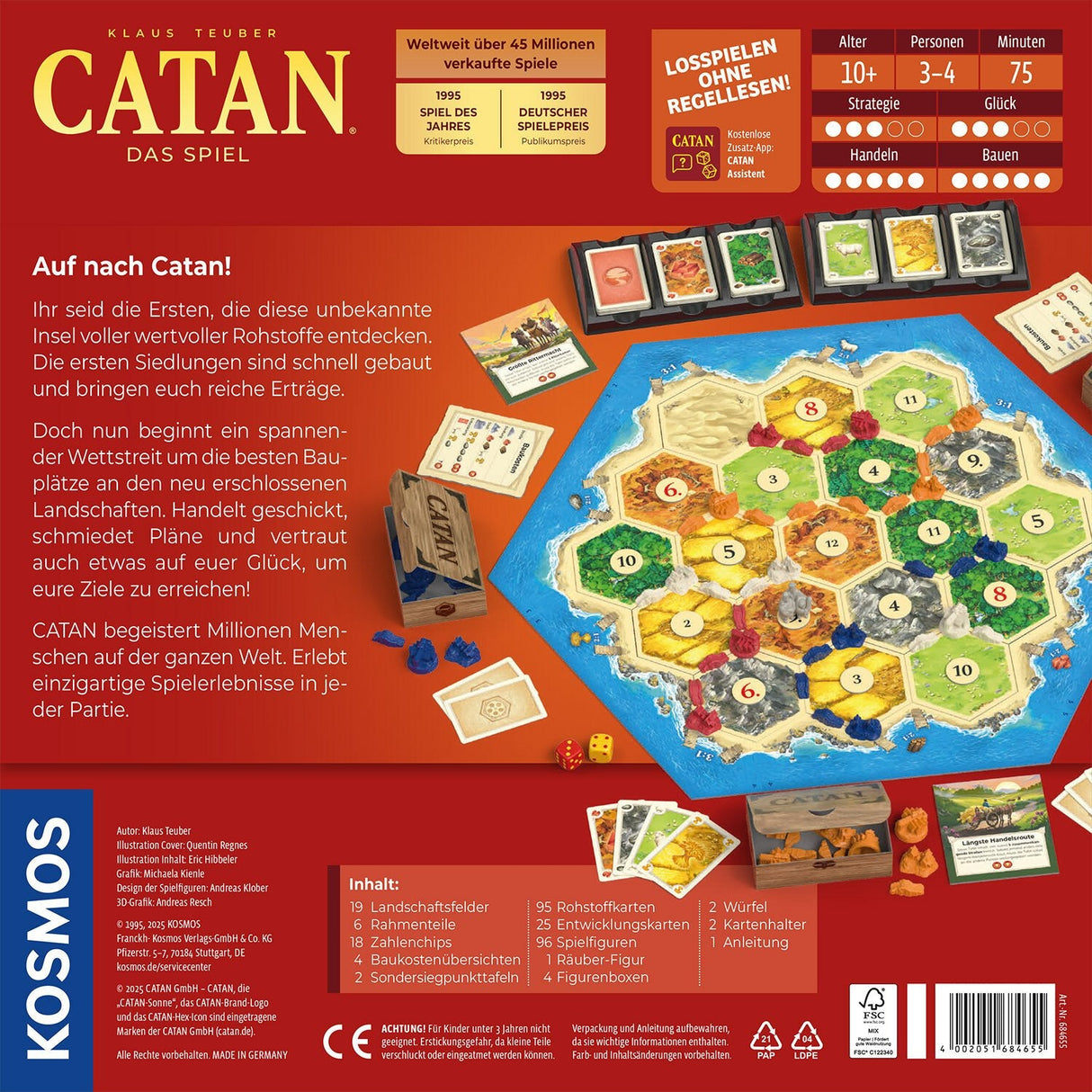 Kosmos Catan - El Juego, El Juego De Broting De 1995, Juego Del Siglo 684655