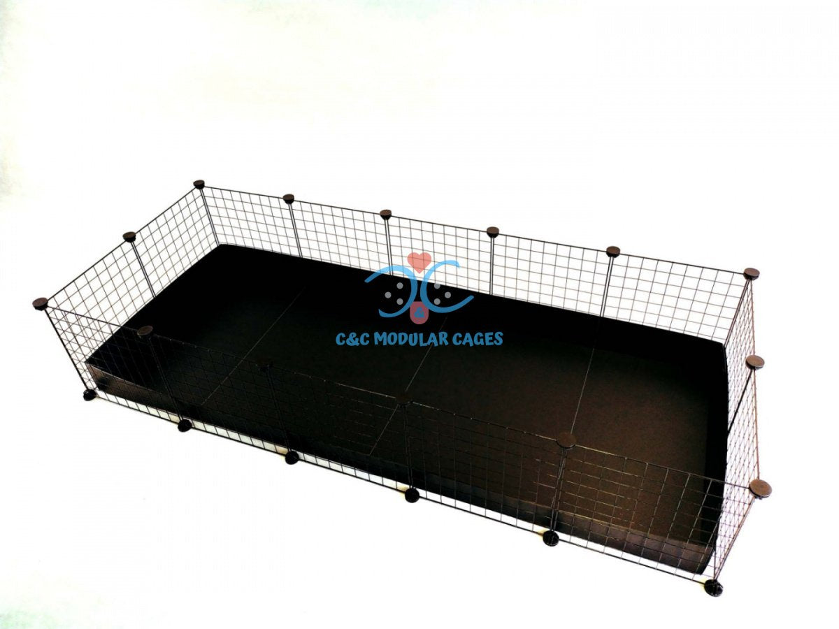 C&C 5x2 Jaula Modular Cerdo Conejo Erizo Negro, 180 X 75 X 37 Cm