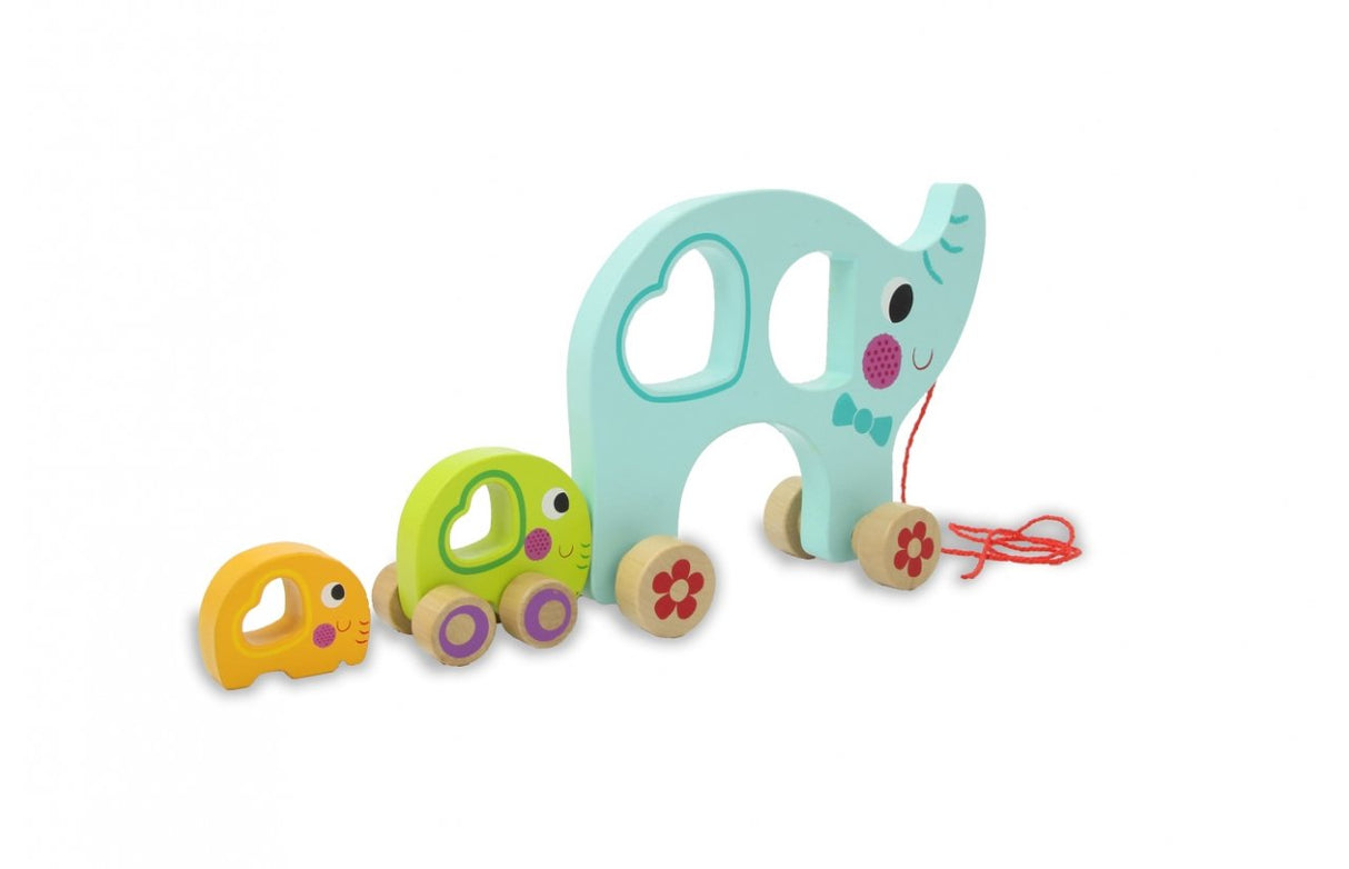 Jamara Holzspielz. Kidiwood Nachzieh-Elefantenfam. 3tlg 1,5+