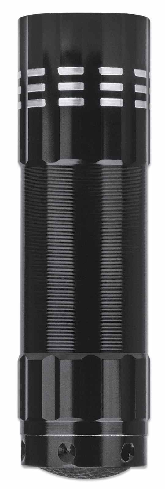 Linterna Led De Aluminio - 3 Piezas Salida Brillante De 45 Lúmenes, Nueve Led, Formato Compacto, Tres Antorchas, Negro