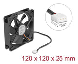 EAN 4043619673032 - DeLOCK 67303 sistema de refrigeración para ordenador Carcasa del ordenador Ventilador 12 cm Negro 1 pieza imagen 3