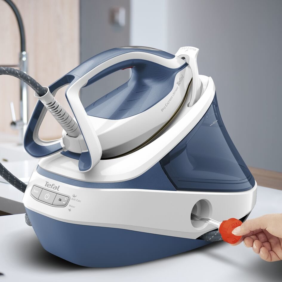 Tefal Gv9710e0, Estación De Planchado A Vapor Blanco/Azul