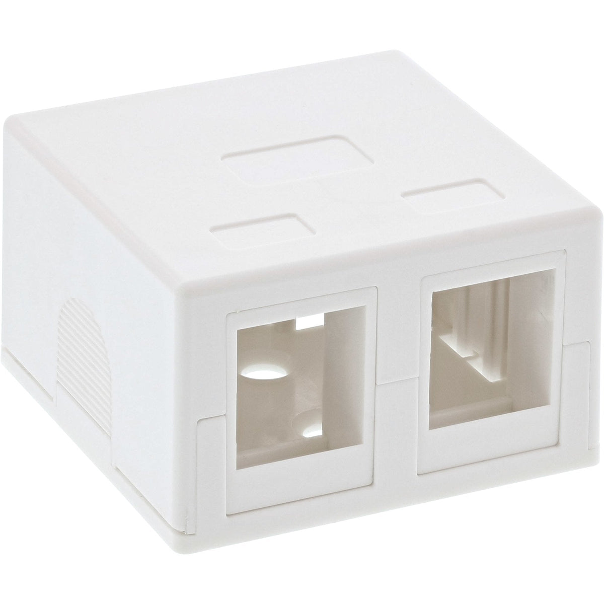 Caja De Montaje En Superficie Inline Para Keystone 2x Rj45, Blanco