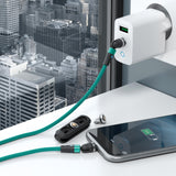 Realpower Magentic Cable,1mm2x Magnetisch,Verde Con Adaptadorn