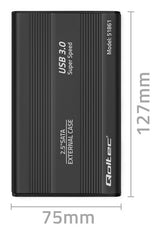 EAN 5901878518619 - Qoltec 51861 caja para disco duro externo Carcasa de disco duro/SSD Negro 2.5" imagen 7