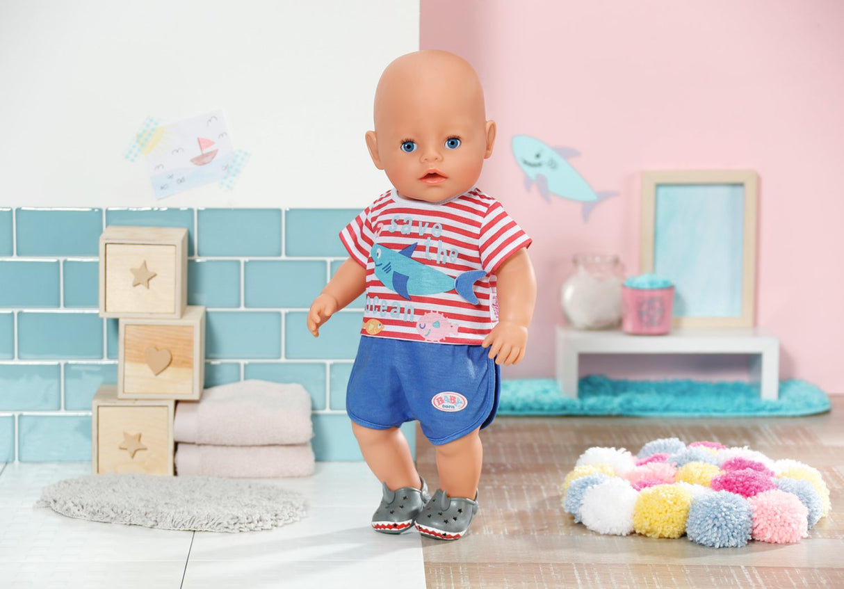 Zapf Creation Baby Born Bath Pyjamas Wshoes Blue 43cm Pijama De Muñeca 834268