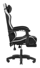 Silla Gamer Mars Gaming Mgcxfgrbl Negra Y Blanca Reclinable Reposabrazo Ajustable Reposapies Cojines