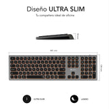 Teclado Español Inalámbrico Subblim Master Gris Y Negro