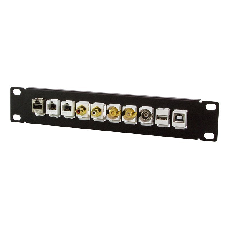 Logilink 10" Kystone Panel For 10 Keystone Jacks, Negro