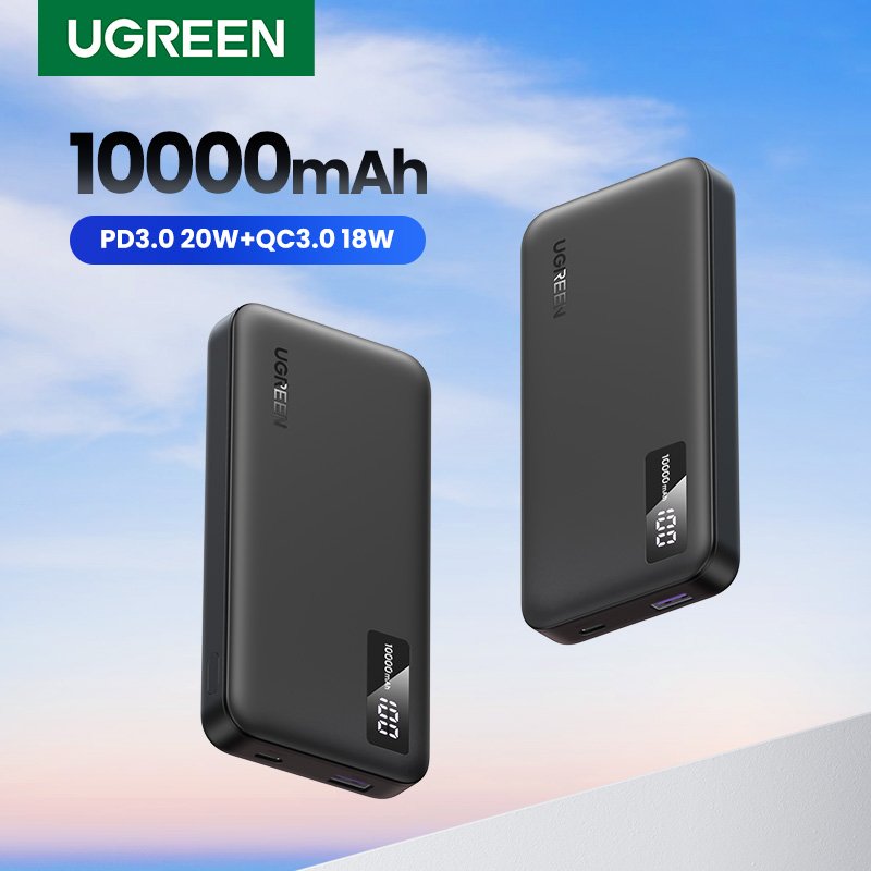 Ugreen 25742 Batería Externa Ión De Litio 10000 Mah Negro