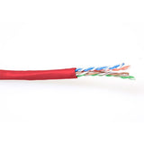 Bobina Cat 6 U/Utp  100m Flexible Rojo, Awg24 Cu Pvc   Act