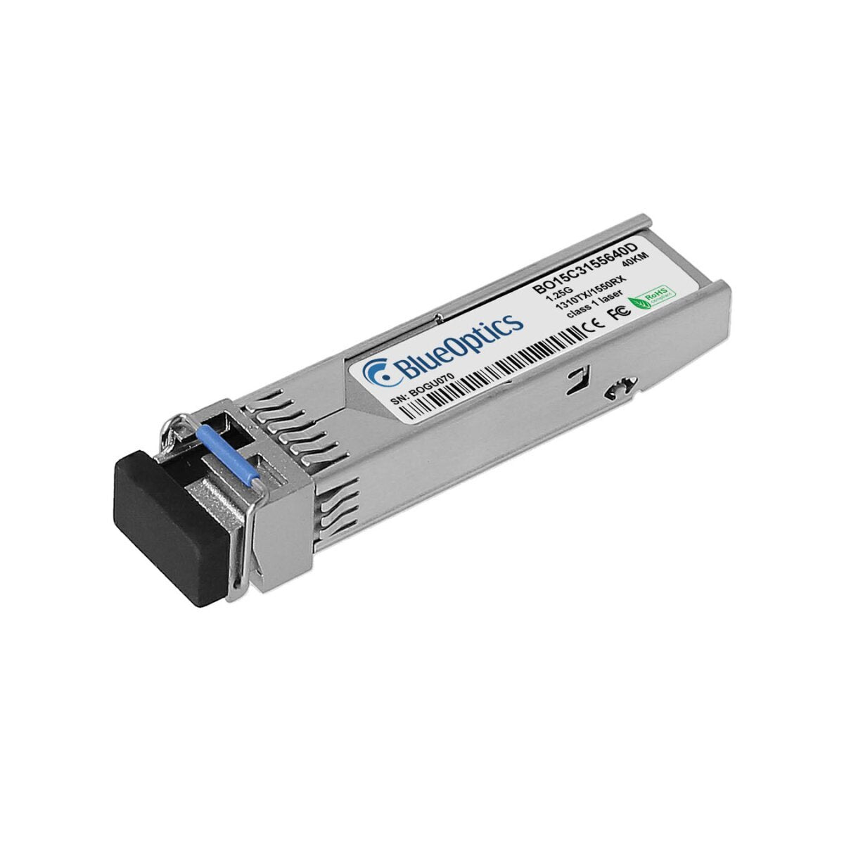 Blueoptics Trendnet Teg-Mgbs40d3 Blueoptics Bo15c3155640d Sfp Transceiver, Lc-Simplex, 1000base-Bx-U, Singlemode Fiber, Tx1310nm/Rx1550nm, 40km