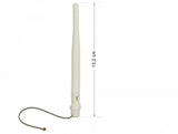 Delock 89619 Wlan 802.11 B/G/G/N Antena Macho I-Pex Inc., Mhf® I 3 Dbi Omnidireccional 1.13 12 Cm Flexible Clip Blanco