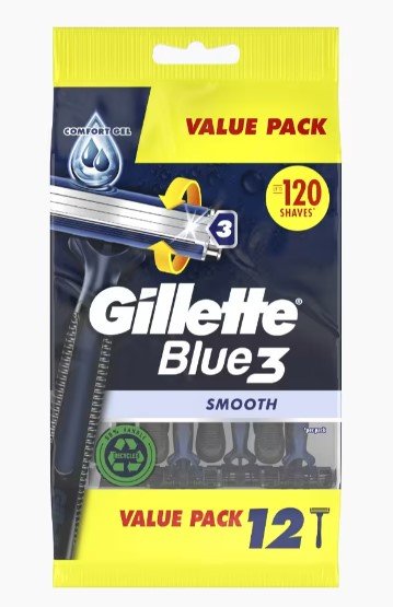 Gillette Azul3 Smooth Einwegrasierer 12 Unidades