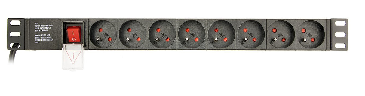 EAN 8716309116817 - Gembird EG-PDU-014-F unidad de distribución de energía (PDU) 8 salidas AC 1U Negro imagen 2