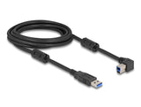 Delock 81102 Cable Usb 5 Gbps Tipo-A Macho A Tipo-B Macho 90° Acodado A La Izquierda 3 M