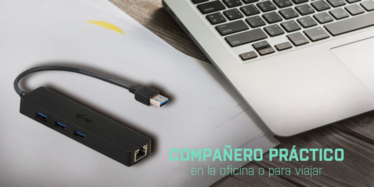 I-Tec Usb 3.0 Slim Hub De 3 Puertos Con Adaptador Gigabit Ethernet Ideal Para Portátiles Ultrabook Tablet Pc Compatible Con Win Y Mac Os