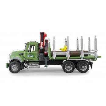 Bruder Bruder Camión Forestal Mack Granito Con Grua Y Troncos 02824